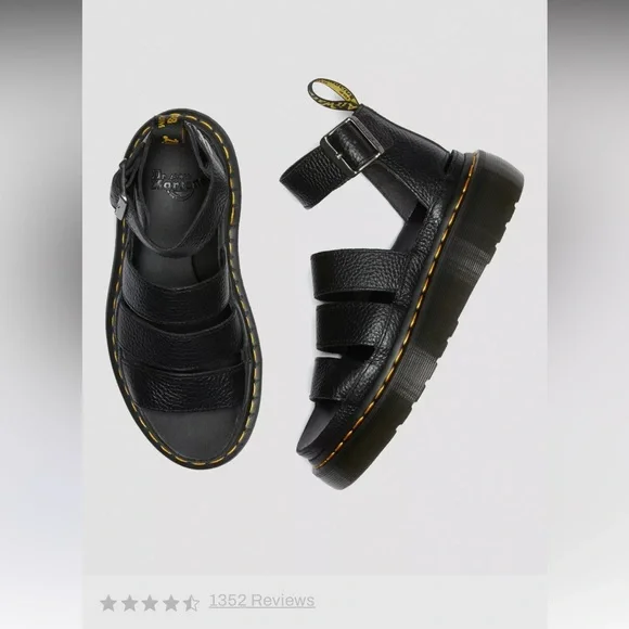 Dr. Martens CLARISSA II WOMEN'S LEATHER PLATFORM SANDALS - Picture 1 of 9